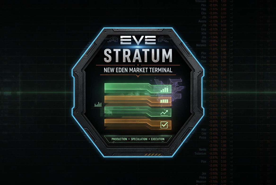 EVE Stratum article artwork for an industrial trade terminal serving EVE Online's New Eden economy.